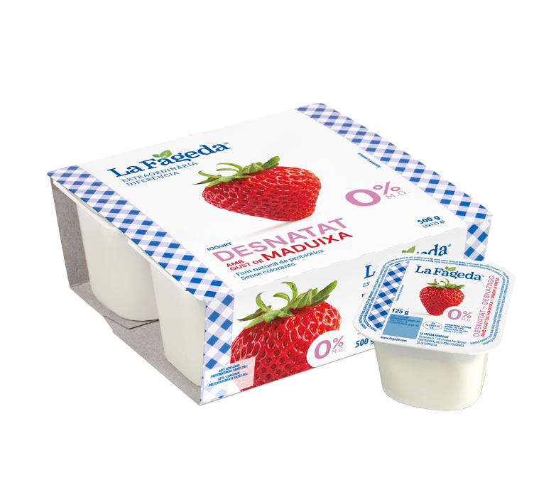 Iogurt desnatat amb gust de maduixa