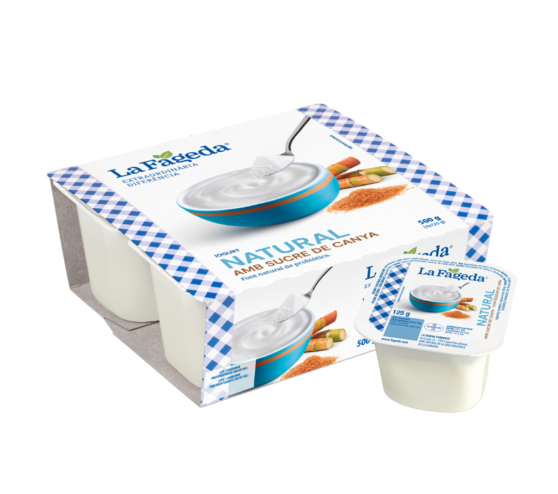 Yogur natural con azúcar de caña