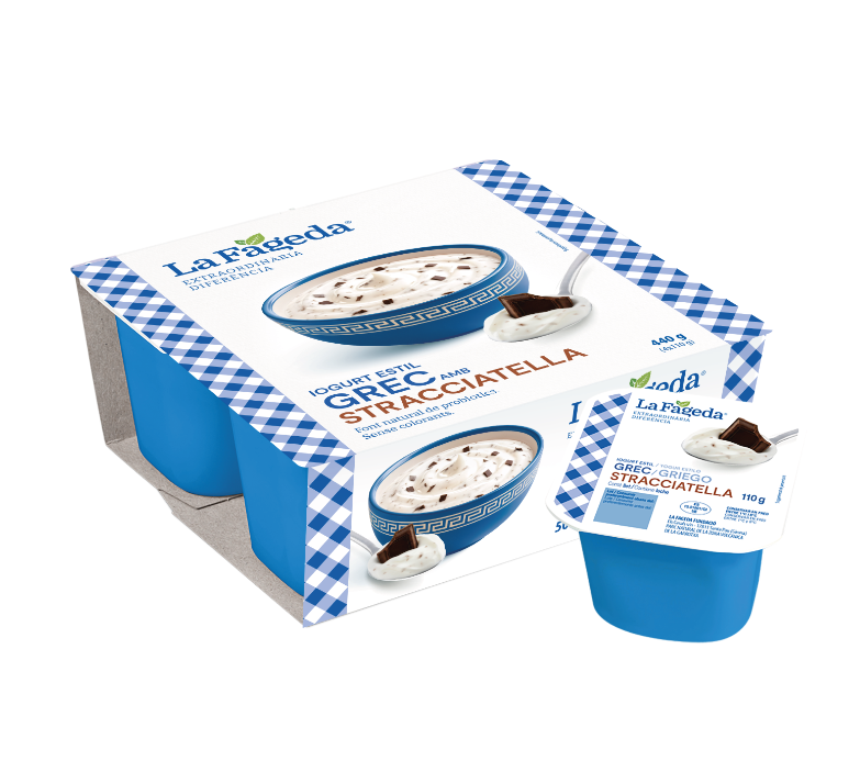 Iogurt estil grec amb stracciatella
